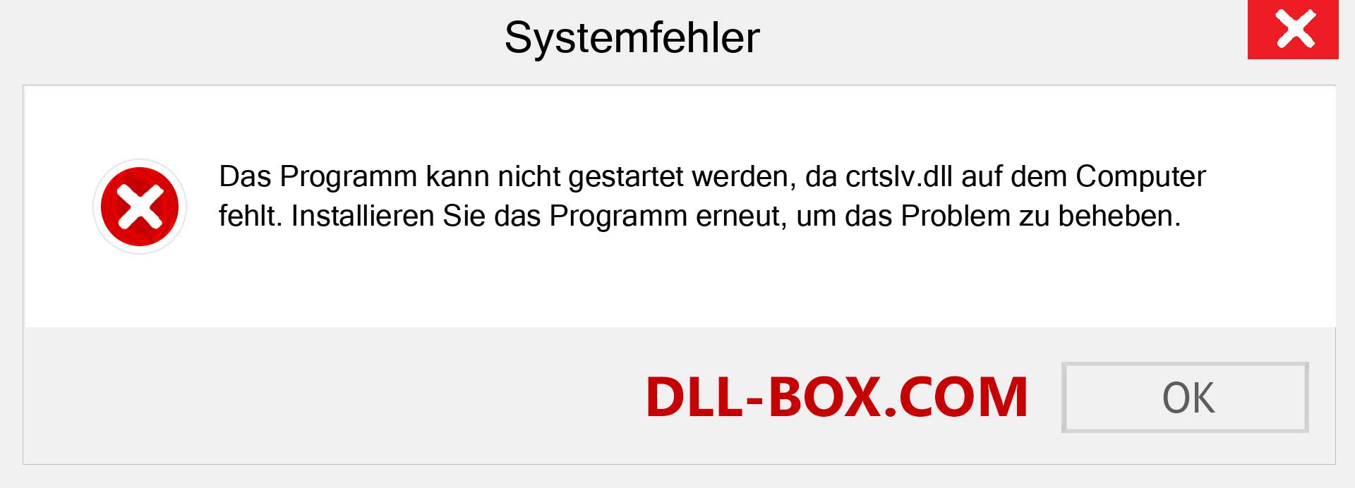 crtslv.dll-Datei fehlt?. Download für Windows 7, 8, 10 - Fix crtslv dll Missing Error unter Windows, Fotos, Bildern