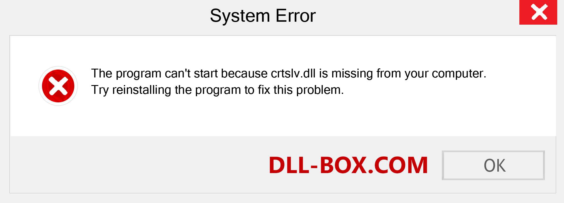  crtslv.dll file is missing?. Download for Windows 7, 8, 10 - Fix  crtslv dll Missing Error on Windows, photos, images