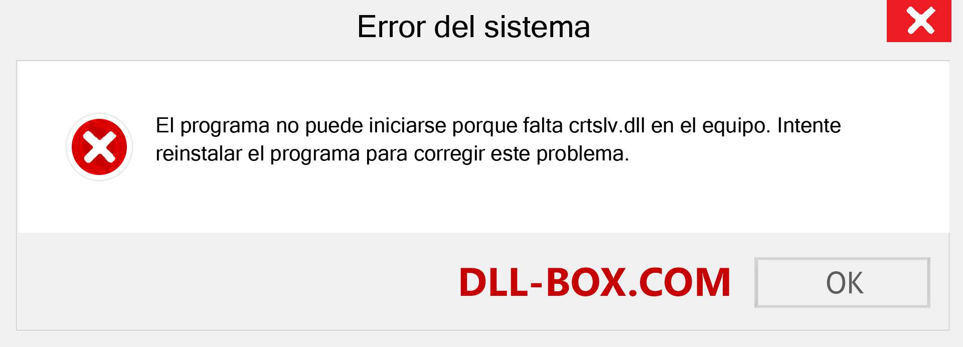 ¿Falta el archivo crtslv.dll ?. Descargar para Windows 7, 8, 10 - Corregir crtslv dll Missing Error en Windows, fotos, imágenes