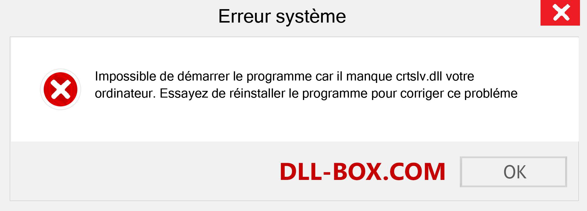 Le fichier crtslv.dll est manquant ?. Télécharger pour Windows 7, 8, 10 - Correction de l'erreur manquante crtslv dll sur Windows, photos, images