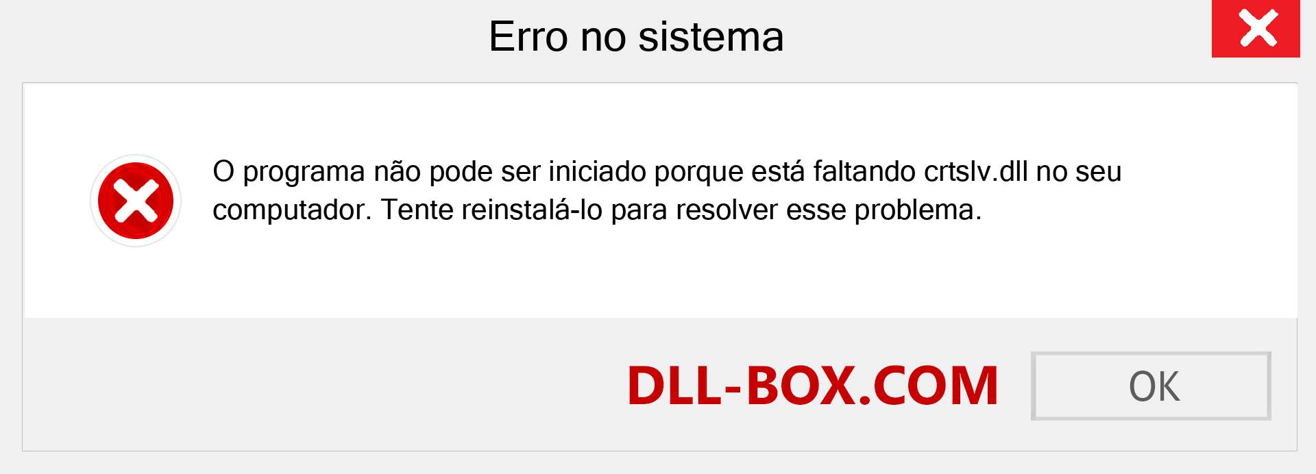 Arquivo crtslv.dll ausente ?. Download para Windows 7, 8, 10 - Correção de erro ausente crtslv dll no Windows, fotos, imagens